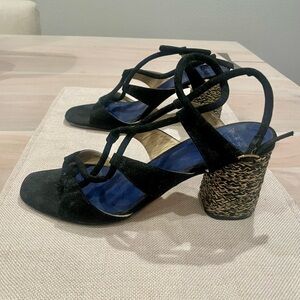 Black Women's strappy Heels